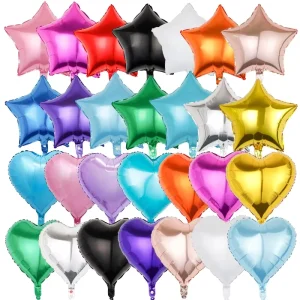 18inch Inflatable Helium Foil Balloon Mylar Star Heart Balloon for Birthday Wedding Party Decoration