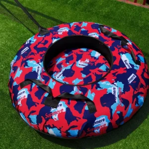 19 006 Winter Sport Hard Bottom Rubber Tire Towable Snow Sled Tube Inflatable Ski Tube