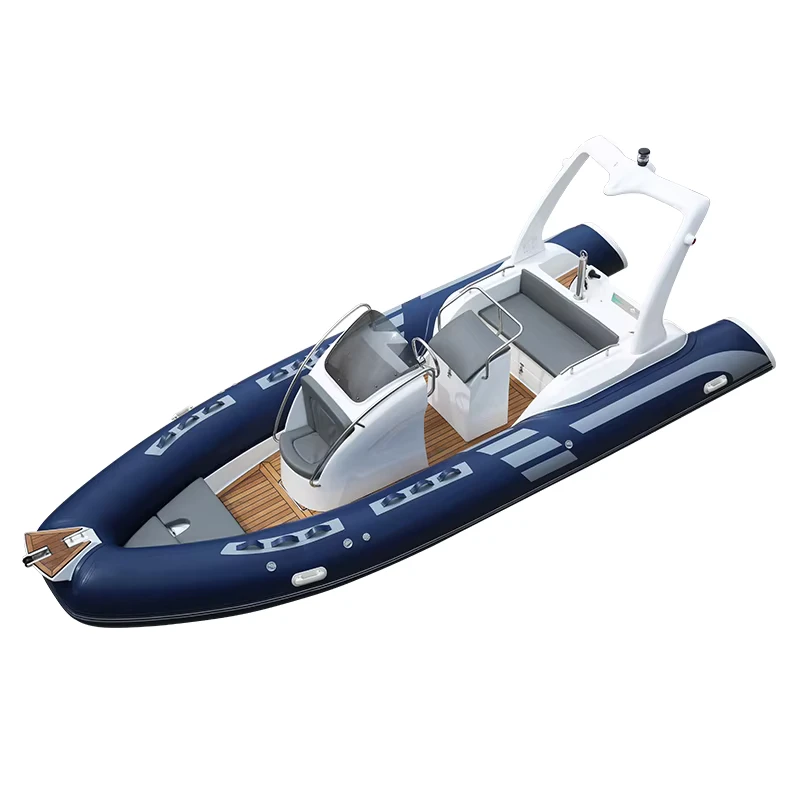 Thuyền Kayak Bơm Hơi Cứng Mới 19 Foot (5.8 Mét) với Ván Hypalon, Khung Cứng, Mái Che