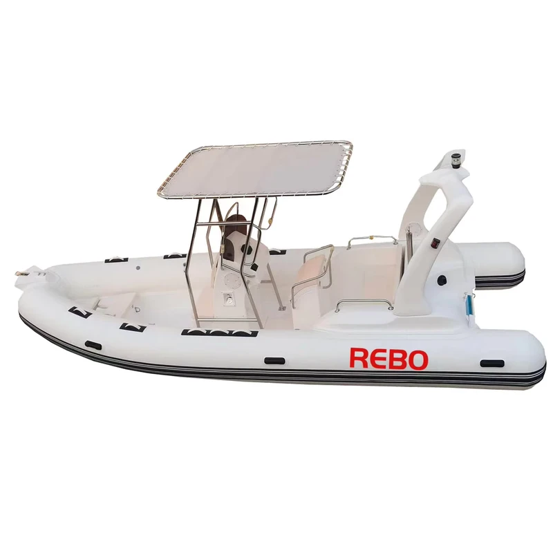 Kayak rígido inflable de lujo de 19 pies RHIB 580 de Hypalon PVC con fondo de fibra de vidrio