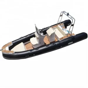 Perahu Motor Luar Ruangan 19FT Rangka Fiberglass Rib Perahu Tiup Besar dengan CE