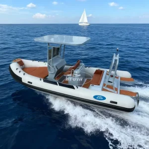 19ft Aluminum RIB 580 Inflatable Dinghy Fast Speed Boat With Engine Hypalon Rib Boat 580