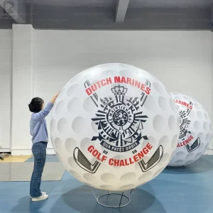 1m 2m 3m 4m Custom PVC Airtight Giant Inflatable Golf Ball Sport Themed Decor For Tournament Outdoor Event Club Expo