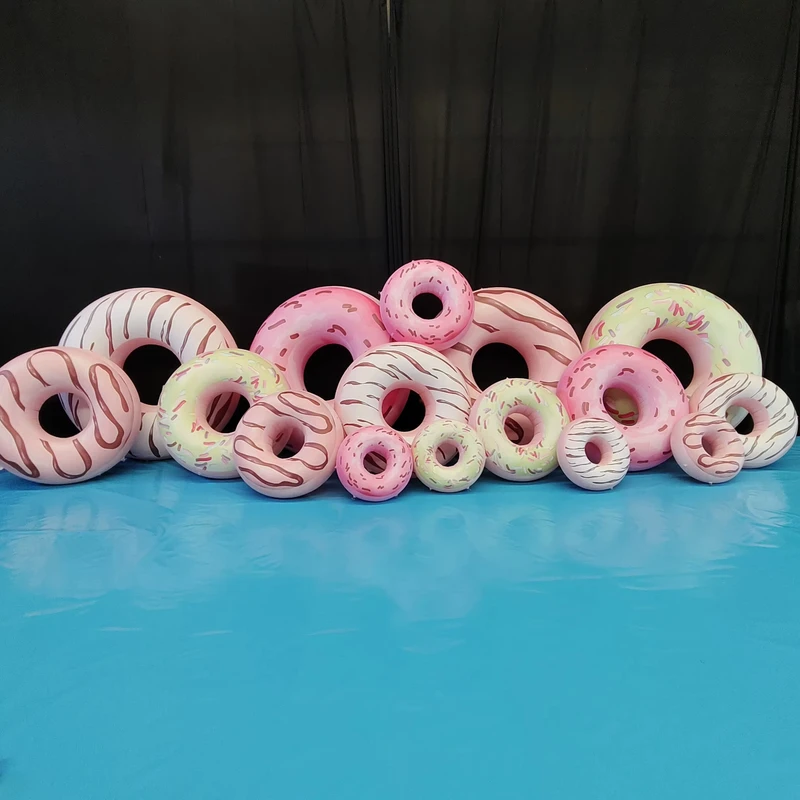 Tenda Donat Inflatable Kustom 1m dan Display Iklan Lengkung dengan Desain Tahan Air