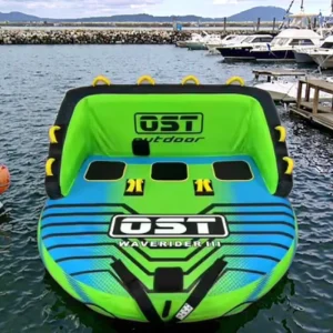 2-3 Person Towable Tubes for Boating Water Sports Inflatable Towables Tubes for Boats Pull Dual Tow Points Nylon Kids Adults