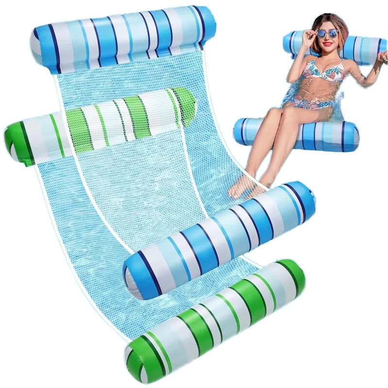 Set da 2 Galleggianti Gonfiabili Multiuso Spessi in PVC Amaca per Acqua per Adulti