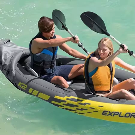 Kayak Inflabile per 2 Persone con Design a Doppio Sedile per Avventure Condivise