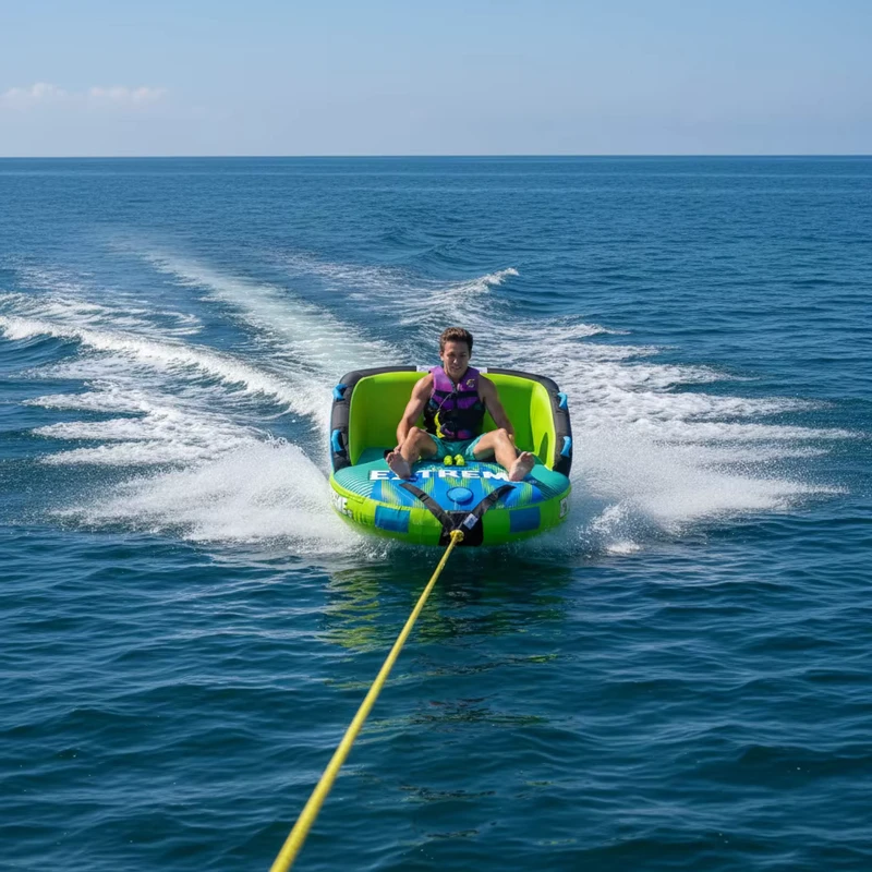2-Personen Aufblasbares Aqua Speed Flying Boat Ski Tube Crazy UFO Sofa Wassersport Ziehspielzeug Aufblasbare Wasserfreizeit