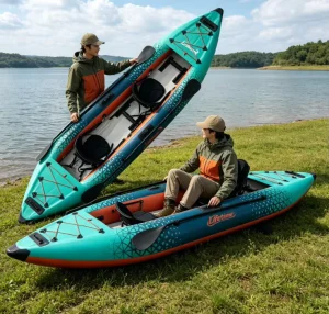 2 Person PVC Inflatable Kayak Drop Stitch Heavy Duty Fishing Kayak