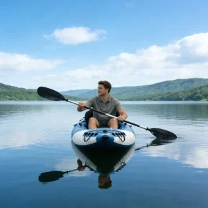 2 Person PVC+Aluminum Inflatable Kayak for Lakes & Rivers Water Sports 160kg Capacity Custom Logo & Packaging