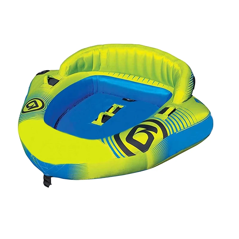 2 Person Super Comfortable Backrest Boat Ski Inflatable Towable Tube Water Sport