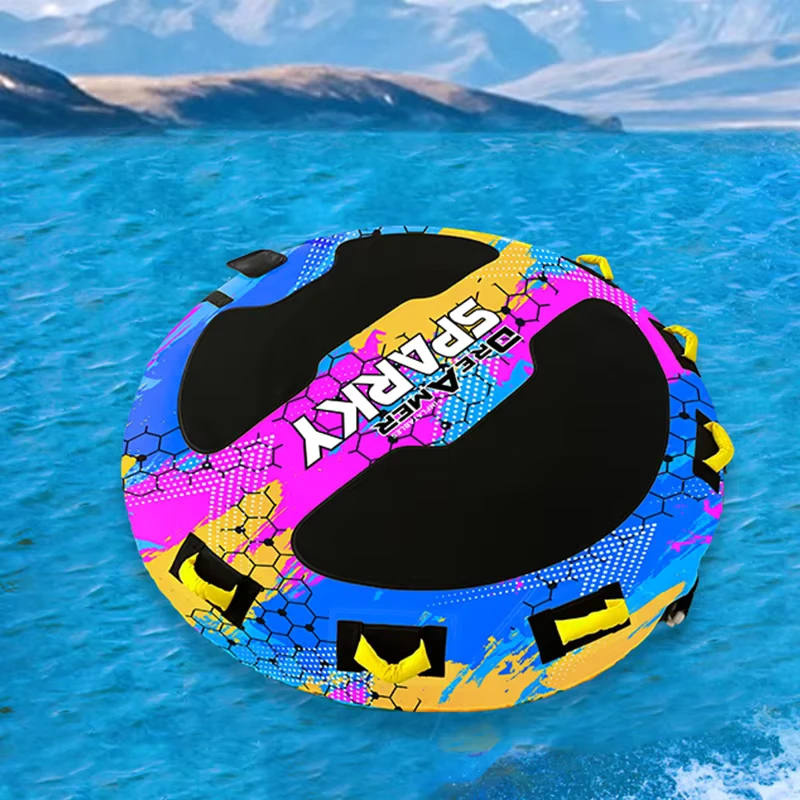 2 Person Towable Tube for Boating Inflatable Fly Tube for Water Sport Games