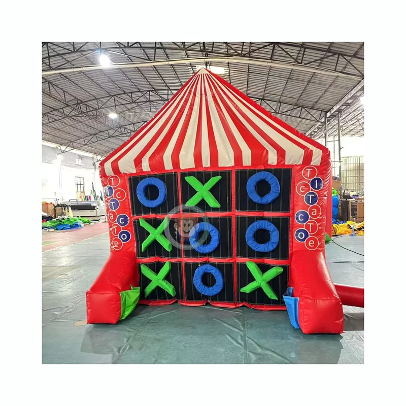 2 in 1 カーニバルインフレータブルスポーツゲーム 巨大インフレータブルティックタックトー コネクト4 ゲーム イベント用