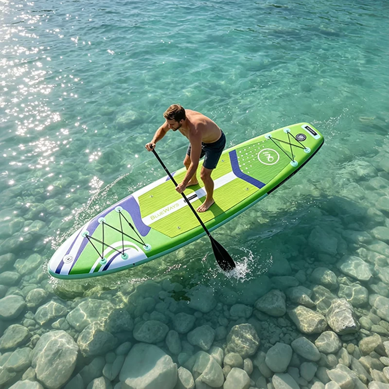 2 in 1 Inflatable Paddle Board High Stability 33″ Wide Touring ISUP with Kayak Seat D rings for Adult Surfing Yoga