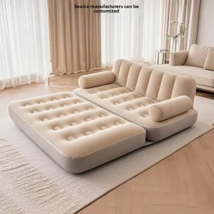 2 in 1 Modern Design Automatic Outdoor Foldable Inflatable Mattress High speed Pump Portable Sofa Bed Camping Bedroom Furniture