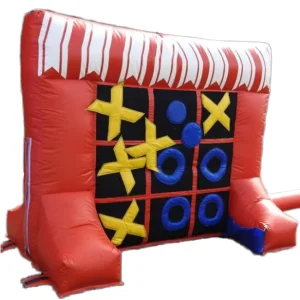 2 in 1 Outdoor PVC Inflatable Games Tic Tac Toe and Connect 4 for Party and Sports Activities Carnival Castles