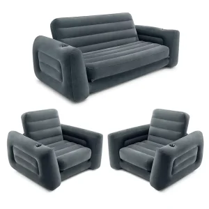 2-in-1 Two-person Inflatable Pull-out Chair Function Comfort Furniture Inflatable Sofa