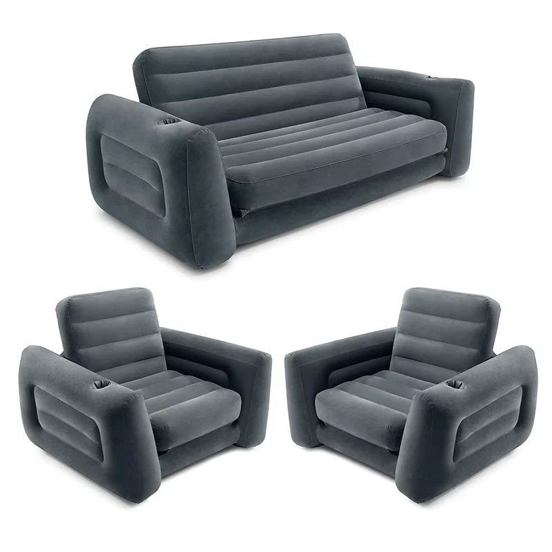 Ghế bơm hơi kéo ra hai người 2 trong 1, đồ nội thất thoải mái, sofa bơm hơi