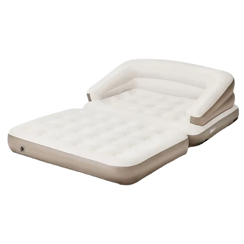 Sofá-Cama Inflável Dobrável para 2 Pessoas, Colchão de Camping Portátil, Chaise Lounge Recliner, Mobiliário de Exterior