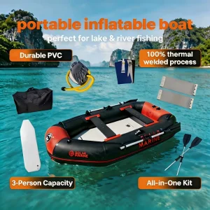 2.3 M PVC Rowing Boat 3 Person Inflatable Kayak Air Floor Sailboat
