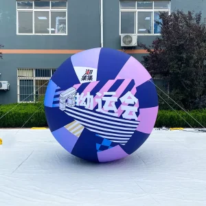 2.5m Sports Game Decorative Inflatable Balloon Giant Airtight Sports Ball Round Advertising Hanging Balloon