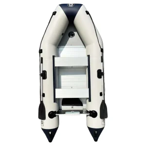 2.7m 3-Person Inflatable PVC Dinghy Boat for Fishing Rafting & Water Sports for Lake Power Tender & Outdoor Surfing/Diving