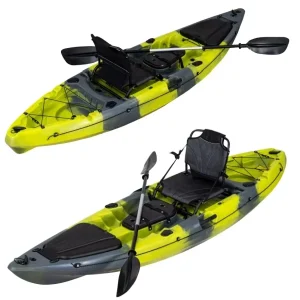 Kayak da pesca in plastica da 2,9 metri con accessori, un posto, un sedile