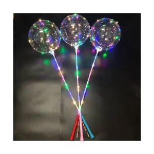 20″ Christmas Wedding Birthday Decoration Glow Inflatable BOBO Ball Battery Luminous Balloon Set LED Lights Bubble Balloon