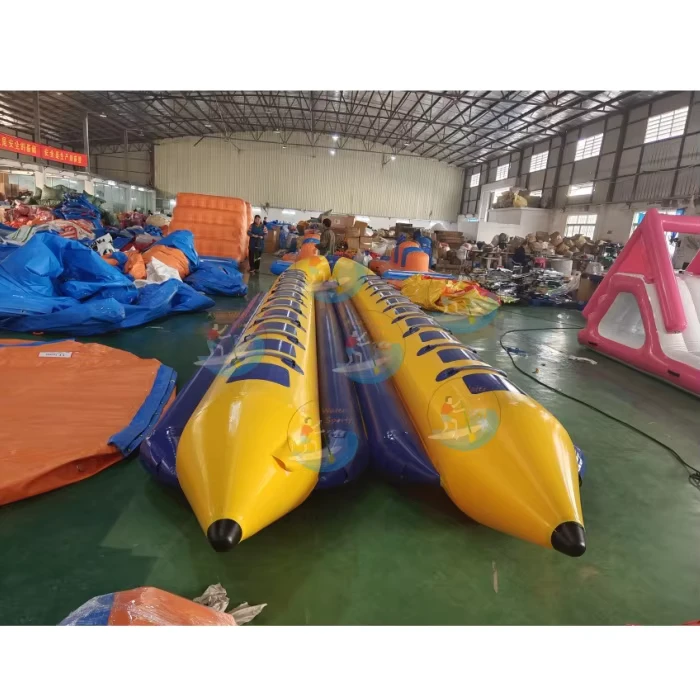 Gommone gonfiabile per 20 persone, tubo trainabile resistente con maniglie rinforzate per adulti e bambini in spiaggia
