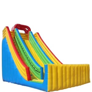 20ft Huge Double Lanes Rush Yellow Inflatable Dry Slide PVC Tarpaulin Model Blower Included Repair Kit Minimum Order 1 Piece