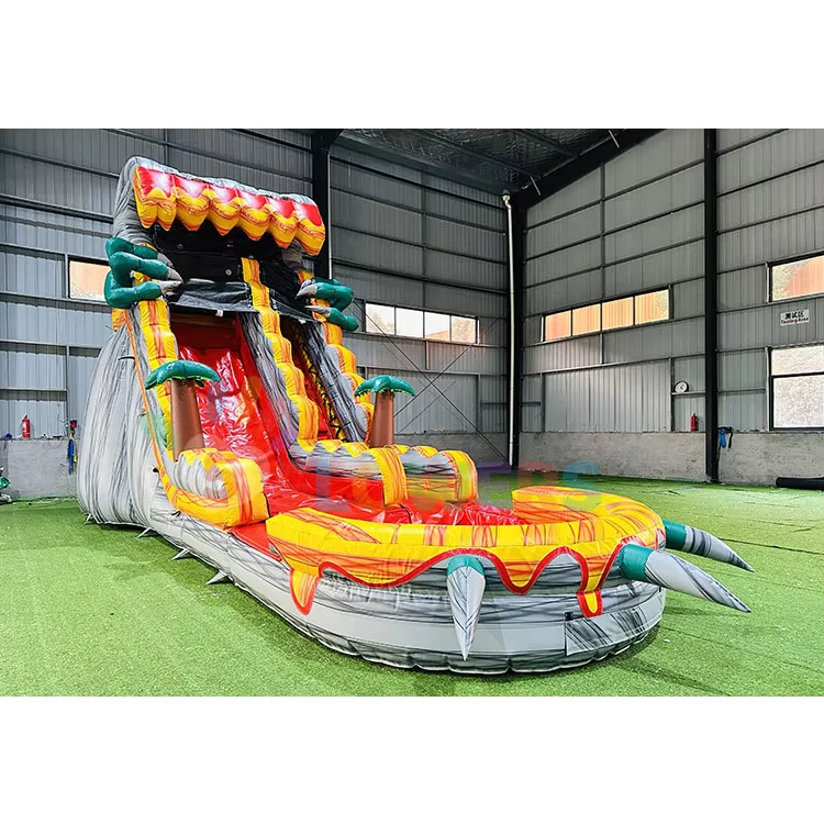 Tobogán de Agua Inflable Volcán Tropical de 20 pies, Tobogán de Agua Inflable Comercial para Adultos