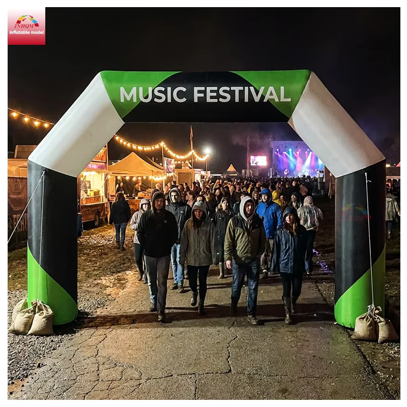20ft Windbestendig Oxforddoek Opblaasbare Finishboog Ondersteuning Aangepaste Logo Print voor Buitenevenementen Commerciële Verhuur