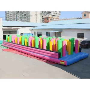 20m Long Column Masses Adult Inflatable Obstacle Course by Heavy Duty Material for Outdoor Inflatable Running Events