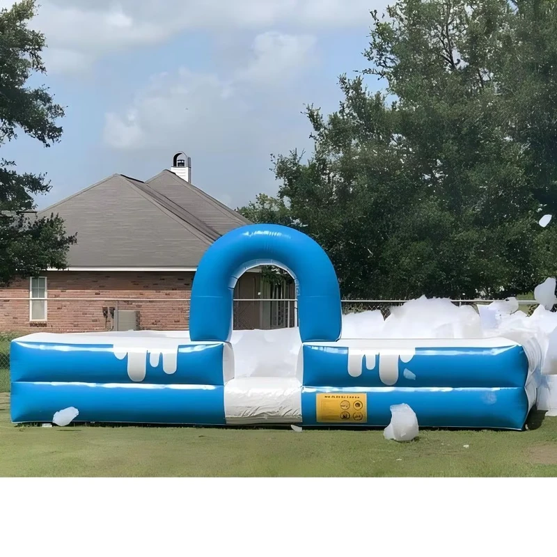 Piscina Inflável Grande de PVC Azul 20x20 pés para Eventos de Aluguer de Crianças, Brincadeiras Aquáticas, À Prova de Água
