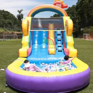 21x9x12.8FT Commercial PVC Inflatable Water Slide for Adults and Kids Outdoor Jump Bouncer with Pool and Blower