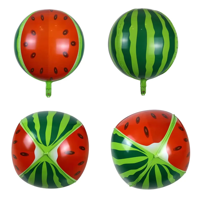 22 Inch Watermelon Shape 4D Foil Balloons Inflatable Fruit Design for Party Decorations Factory Supply