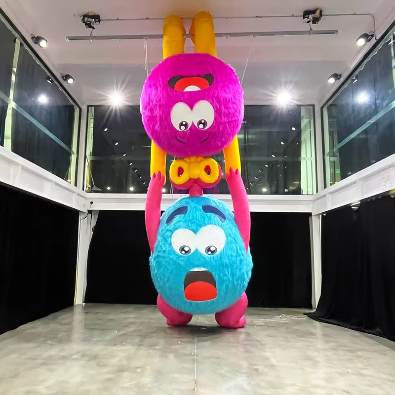 23FT 플러시 거대 인플레이터블 만화 마스코트 모델 다채로운 상업적 장식