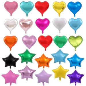 24 Inch Hart Stervormige Aluminium Folie Ballon voor Valentijnsdag Verjaardagsviering Feestdecoratie