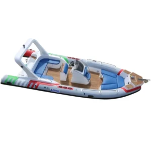 24.5 foot 7.6 meter CE inflatable boat with sports sport Chinese RIB boat Hypalon fiberglass hull kayak