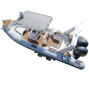 24.5ft 7.6 meter CE inflatable boat with 250hp engine power sports keel boat Hypalon fiberglass hull kayak kayak