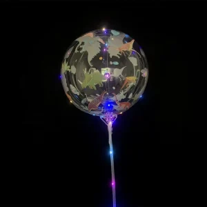24inch Dinosaur LED Clear Bobo Bubble Balloons Helium Clear Bobo Balloon for Boys