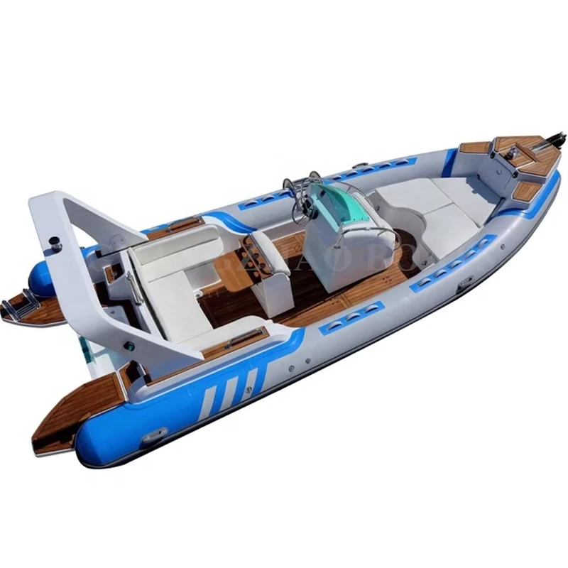 25 FT 7,6 m Kapal Yacht Rigid RIB Tiup Fiberglass untuk Olahraga Rekreasi dan Memancing