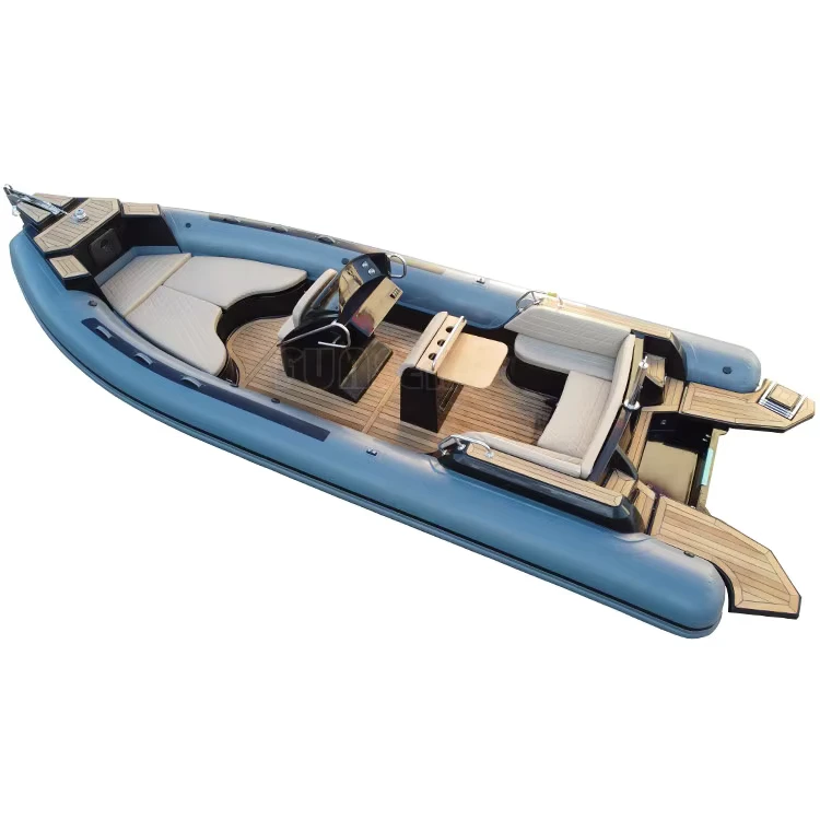 Barco de Luxo de 25 Pés (7,6 Metros) Modelo RIB760, Tubo Inflável em Hypalon PVC com Casco Rígido em Fibra de Vidro