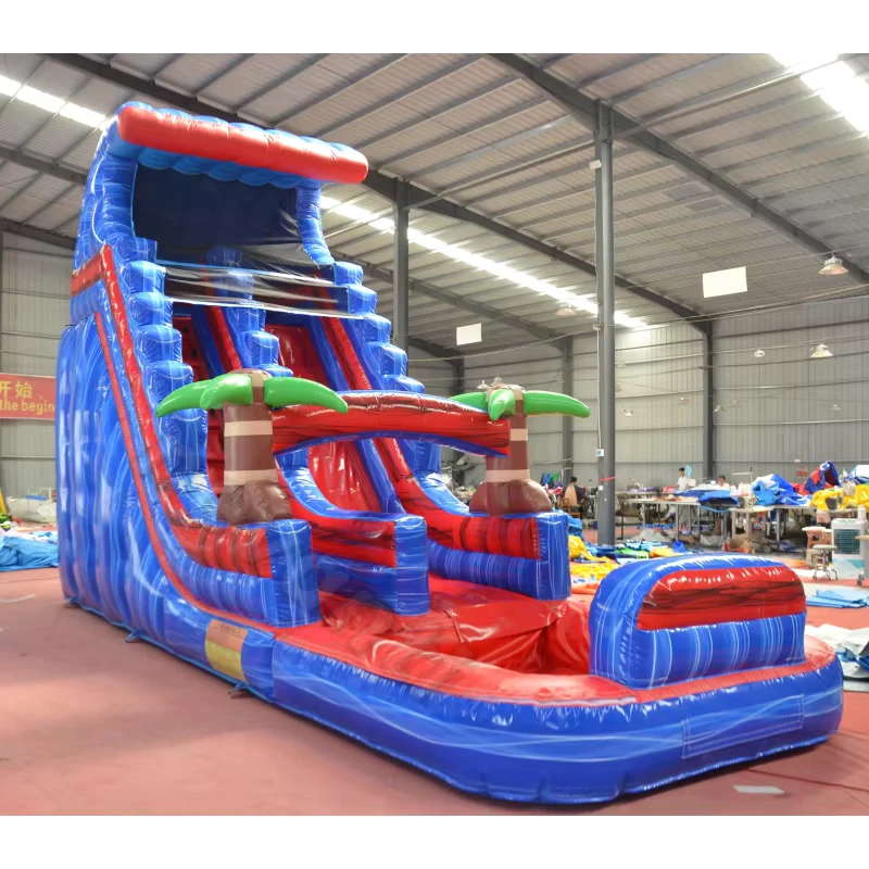 Scivolo d'acqua gonfiabile da esterno da 25 piedi per casa, scuola, centro commerciale, scivolo versatile per piscina
