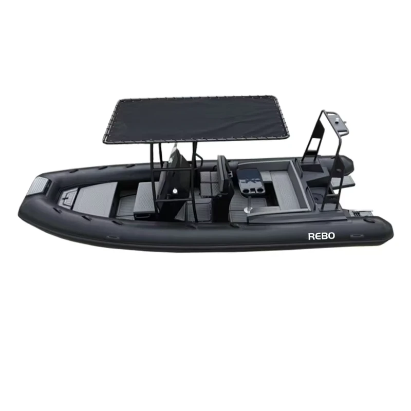 barco rígido de lujo premium de 9.6 m Rhib960, barco inflable de doble casco de aluminio rígido Orca Hypalon PVC de 33.5 pies en venta