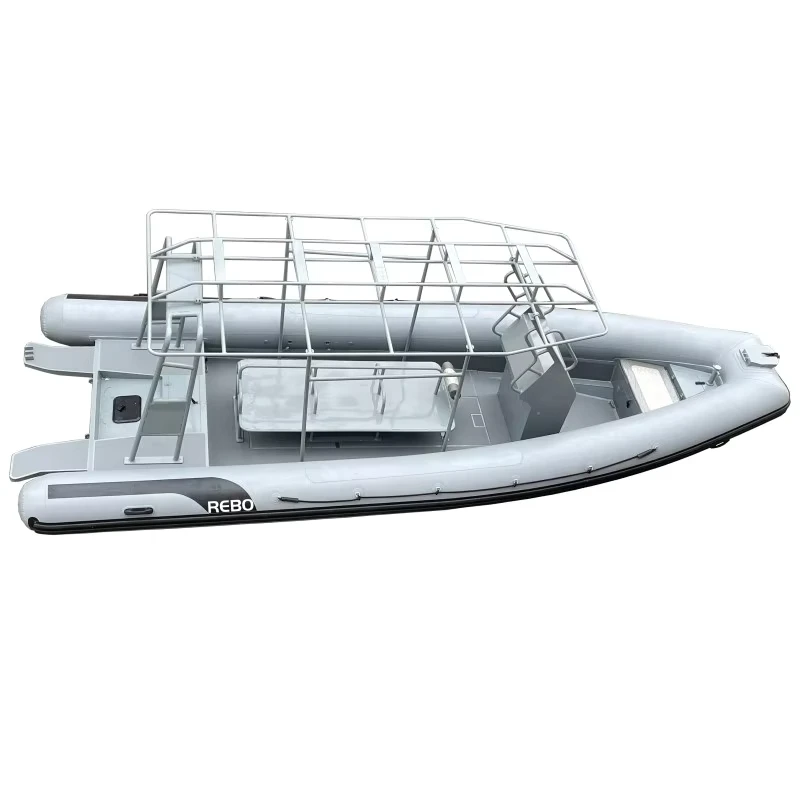 Perahu 25 kaki RHIB 760 untuk menyelam profesional dan rekreasi ORCA Hypalon/PVC dengan lambung aluminium