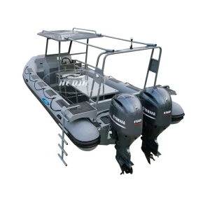 25피트 알루미늄 선체 RIB 760 해양 고무 딥 V PVC 팽창식 보트
