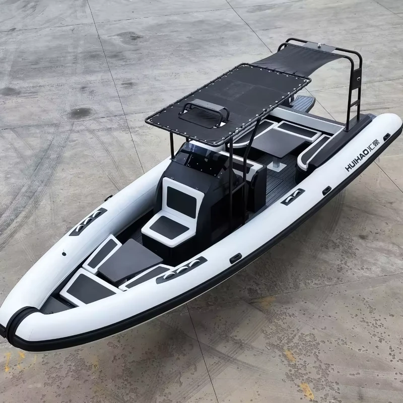 25 Fuß Rigid Aluminium Rumpf aufblasbares PVC Hypalon Luxus Yacht 7,6 m RIB Boot für Angeln