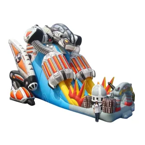 26.6ft Giant Air Bot PVC Inflatable Jumping Bouncer with Slide for Outdoor Play and Parties