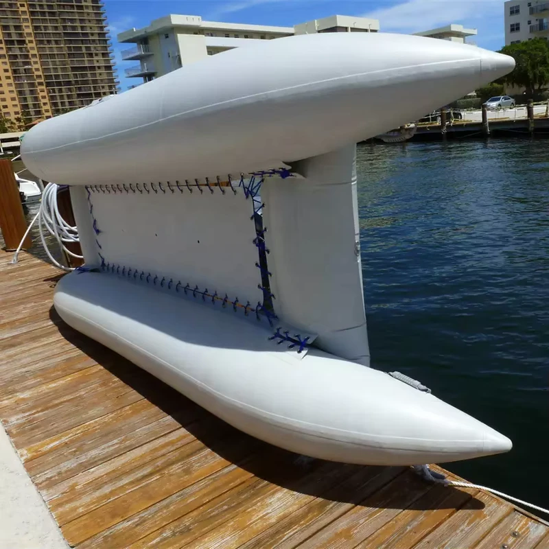 Bóia Inflável de 260x40cm, Plataforma Flutuante de Pesca de 1,2mm, Bicicleta Aquática, Catamarã, Balsa, Tubo Banana